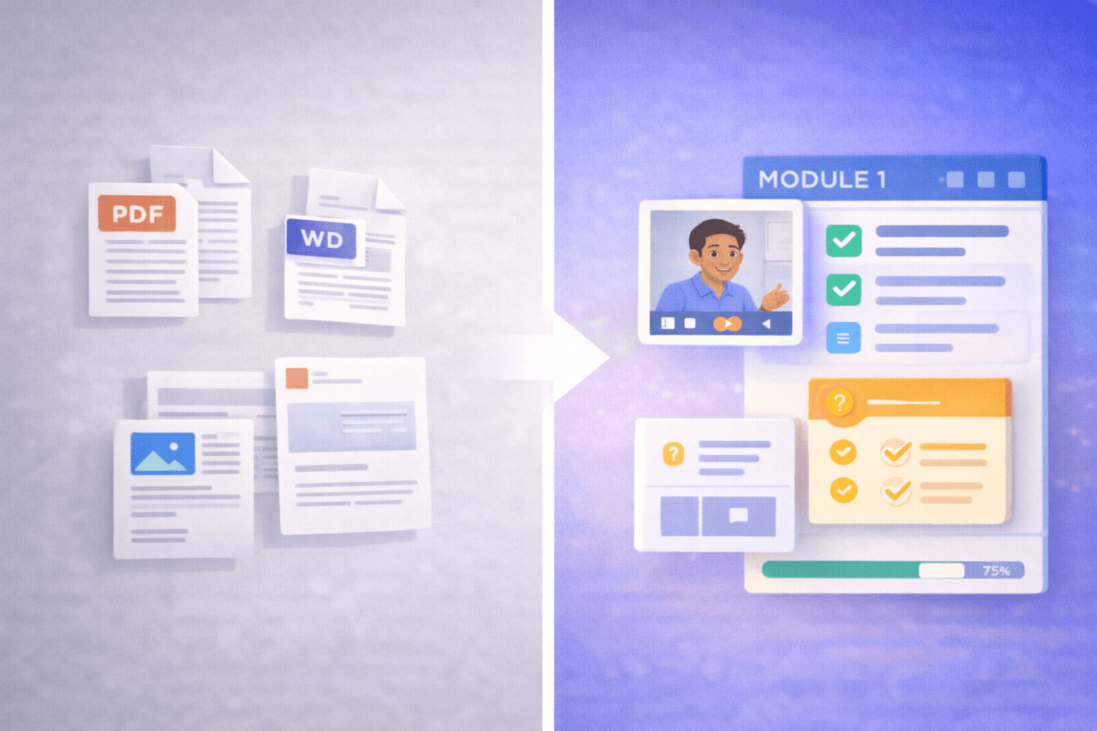 What are the top AI platforms for converting documents into courses?